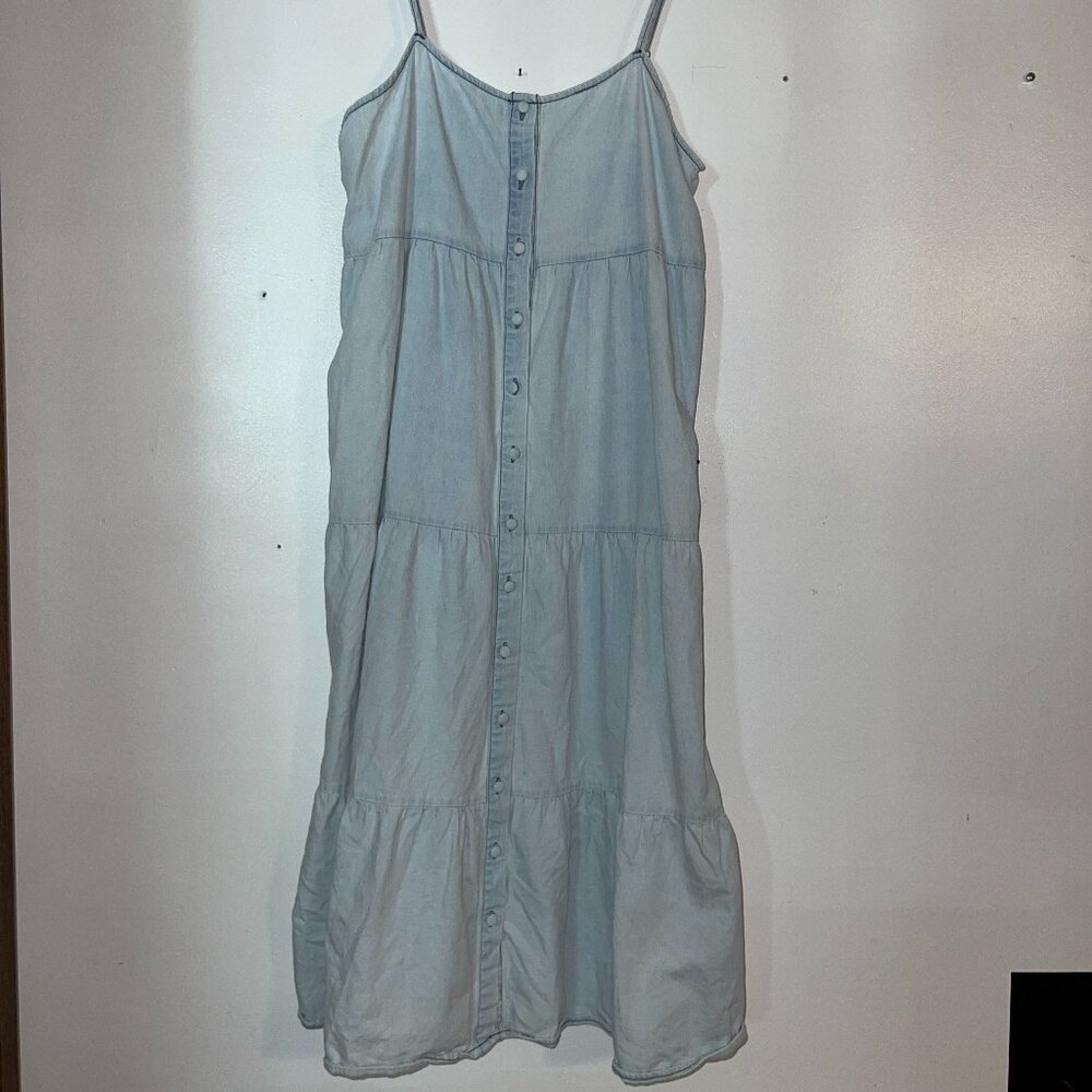 Forever 21 Denim Button Up Midi Dress